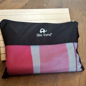 Pink Striped Microfiber Beach Towel - XL